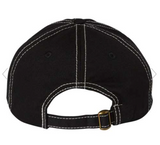 Employee CURRENT uniform Barry Bagels logo Valu Cap baseball hat - solid black with white stitching