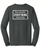 Employee ADULT Gildan Long Sleeved T-shirt in Dark Gray - We Make Everything Better